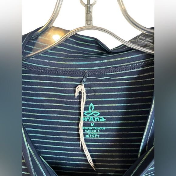 PRANA Blue Stripe Scramble Dress Size Medium - Picture 4 of 6